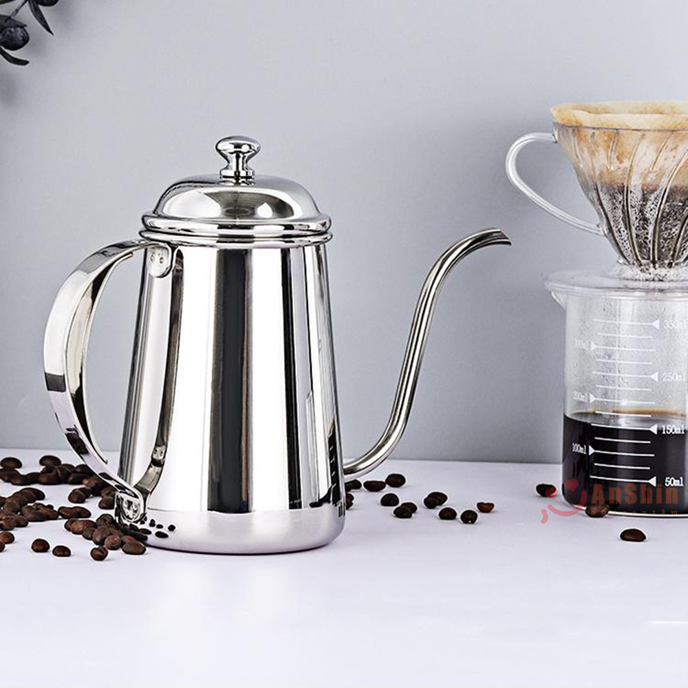 Bình rót cổ ngỗng Ấm cổ ngỗng pha cafe Inox 304 AnShin 650ml