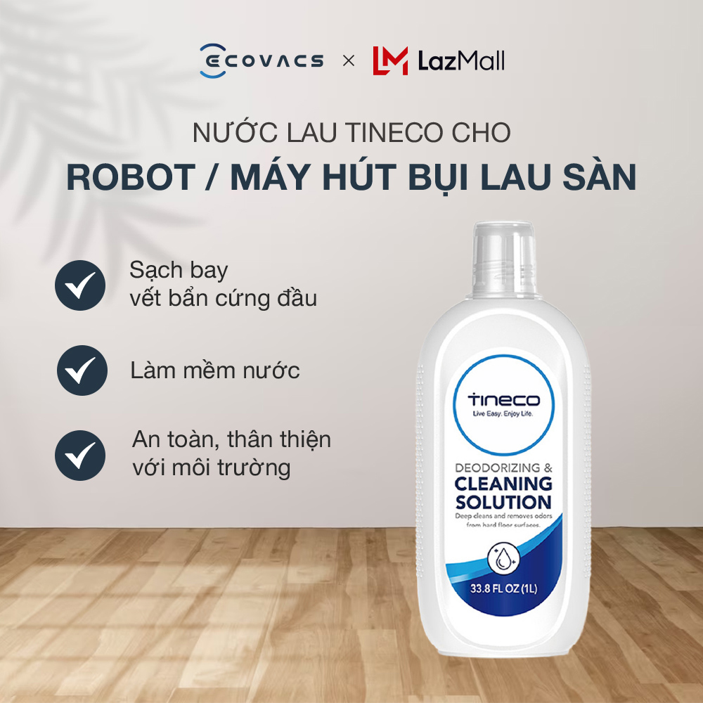 Nước lau sàn Tineco 1L - Nước lau chuyên dụng cho máy hút bụi /Robot hút bụi lau sàn - Nước lau cho robot
