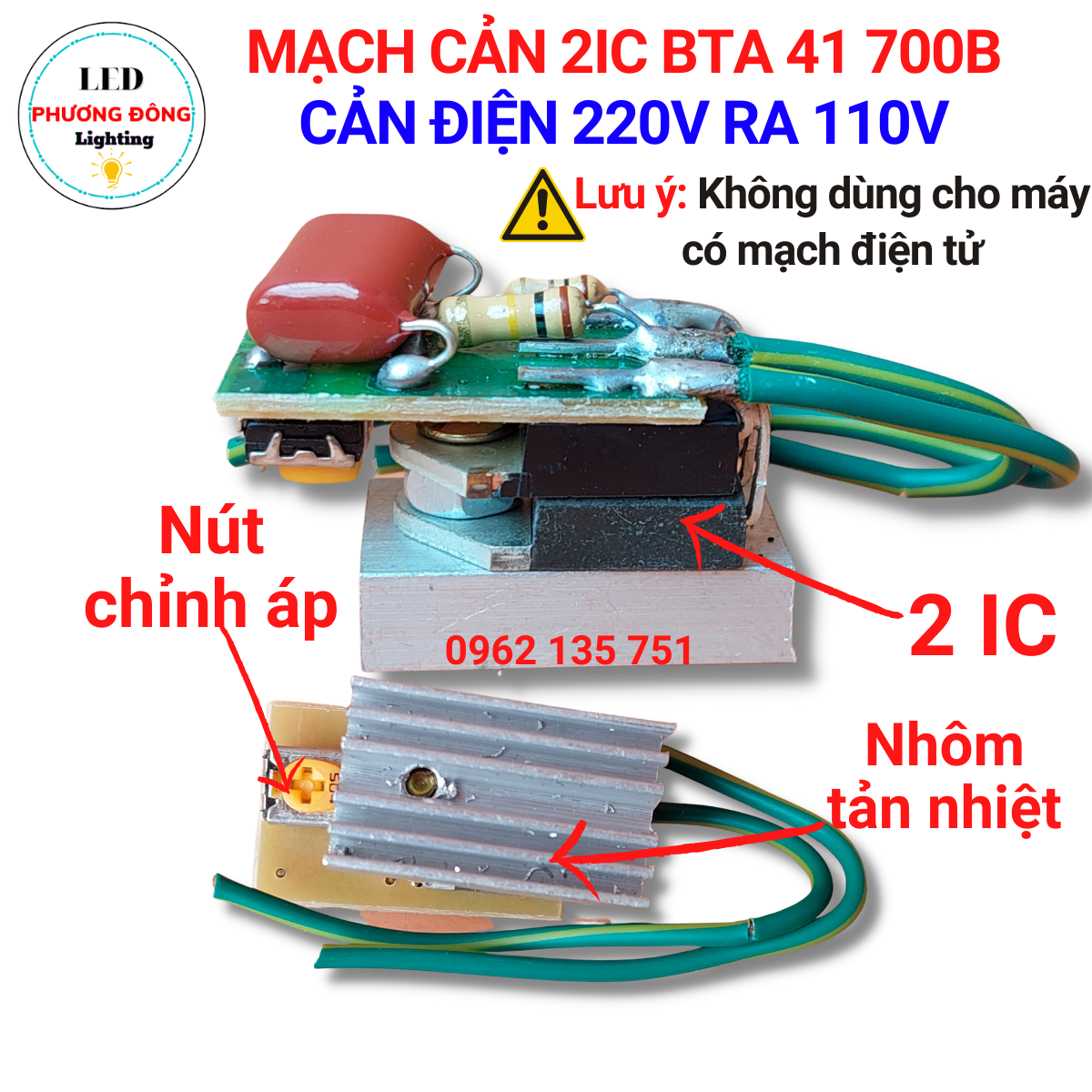Mạch cản 2ic bta 41 700b cản điện 220v ra 110v - 3000w loại tốt