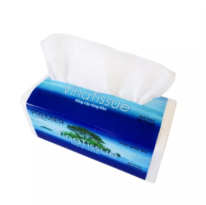 Combo 10 sp. Khăn giấy rút Vina Tissue 280 tờ 2 lớp mịn đẹp chính hãng.