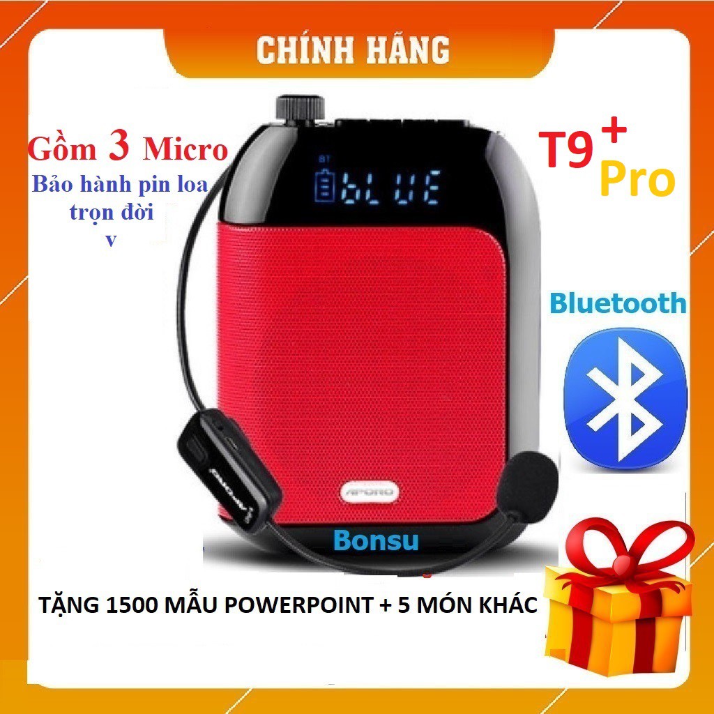 Loa máy trợ giảng aporo t9+ có bluetooth không dây