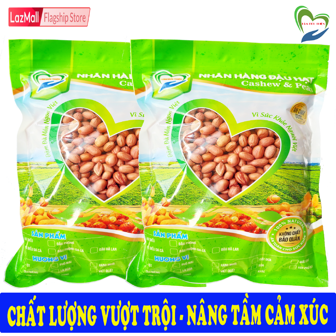 Combo 1KG Đậu Phộng Sống Loại 1 Chưa Chế Biến Tâm Đức Thiện Nguyên Liệu Chưa Chế Biến Cao Cấp Đóng Gói Túi ZIP Lazada bánh kẹo quà Tết