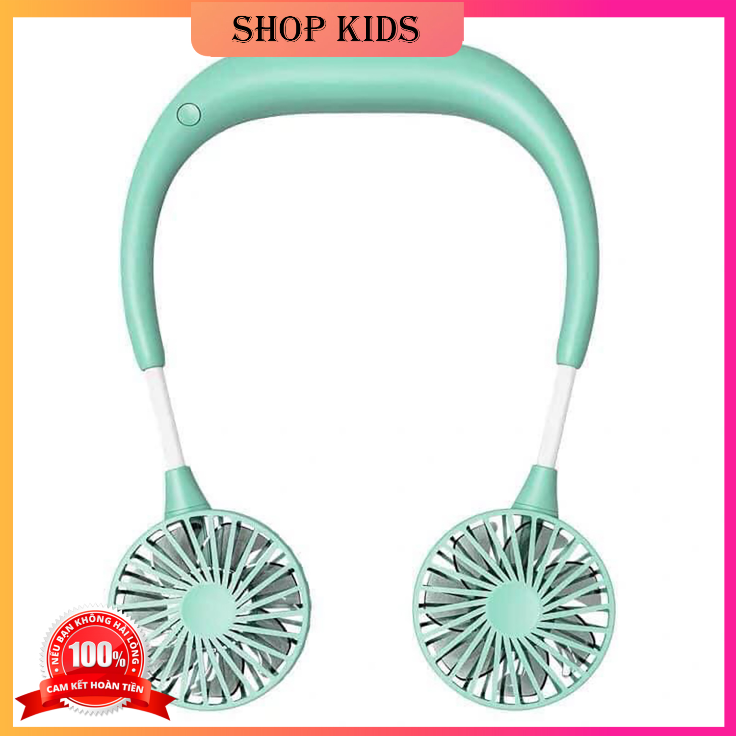 Quạt Đeo Cổ Mini Đa Năng Đập Tan Cái Nóng Mùa Hè - Thiết Kế Nhỏ Gọn Khớp Cổ Quay Đa Chiều Siêu Bền - Ôm Cổ Chống Rơi Tiện Lợi - Sạc USB Siêu Nhanh