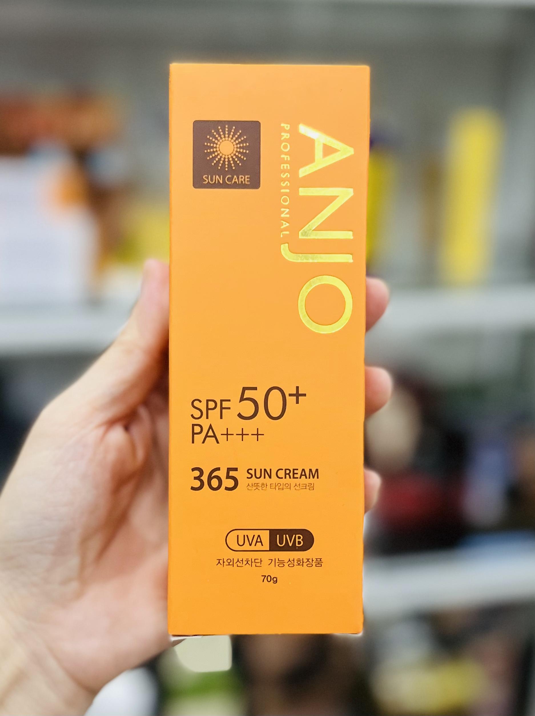 Kem chống nắng mặt và toàn thân anjo professional spf50+ pa+++ 70g