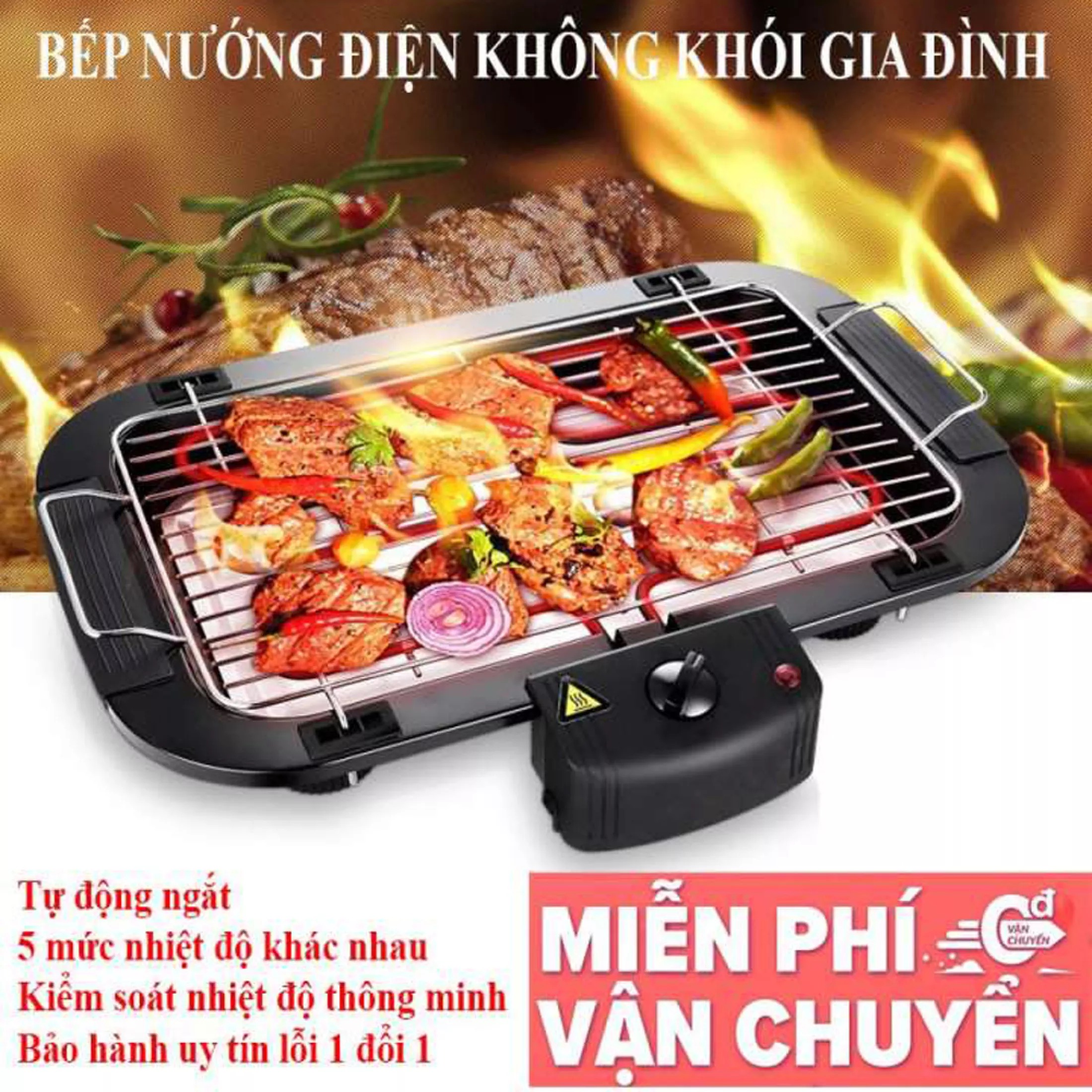 Bếp nướng không khói, bếp nướng điện - bảo hành 12 tháng - bếp nướng không khói-