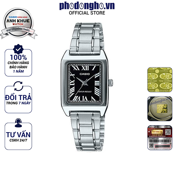 Đồng hồ nữ dây kim loại casio anh khuê ltp-v007d-1budf