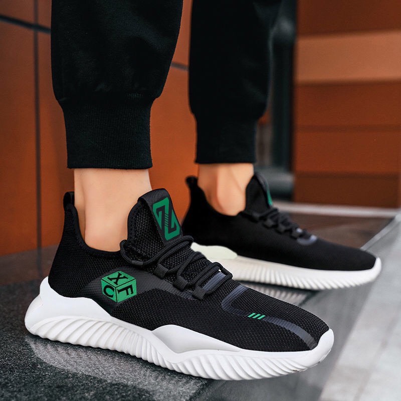 ( Có 2 Màu ) Giày nam thể thao sườn chữ XFC , Giày sneaker nam vải thoáng khí mẫu 2021 12