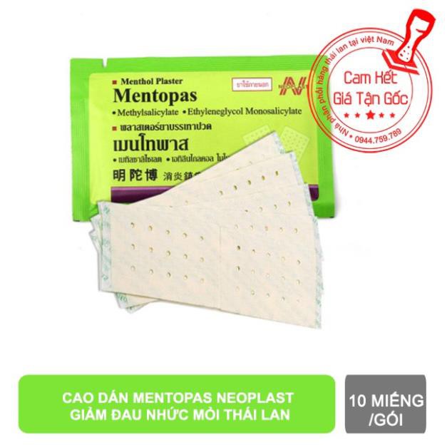 Miếng dán đau nhức Mentopas 10 miếng/gói