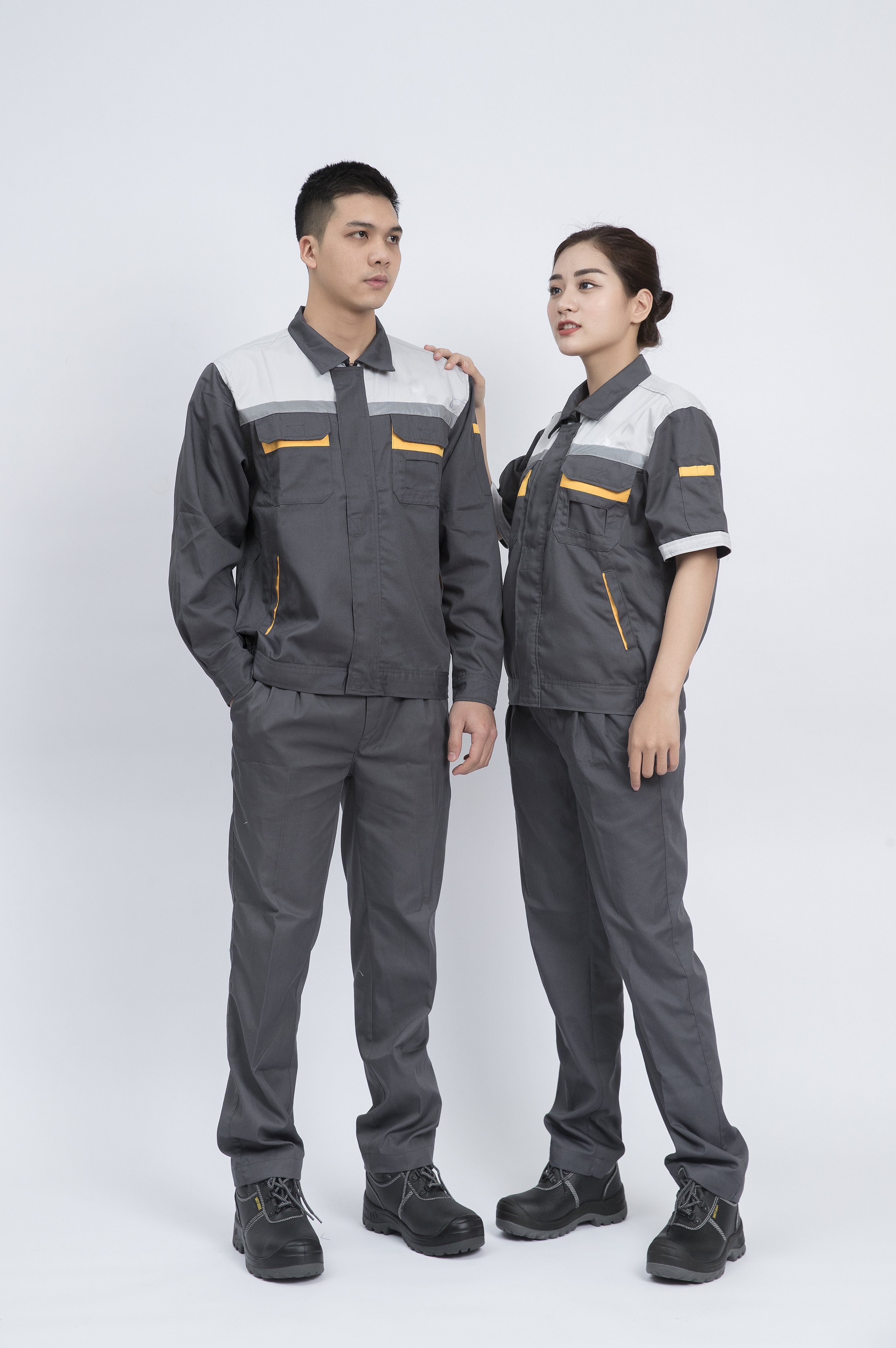 Quần Áo Bảo Hộ Lao Động, Quần Áo Đồng Phục Vải Kaki Pang rim Hàn Quốc , hàng đủ sai, Hàng cam kết chất Lượng không sù Lông, không Phai mầu, hàng có hỗ trơ in Logo với sô lượng trên 10 B