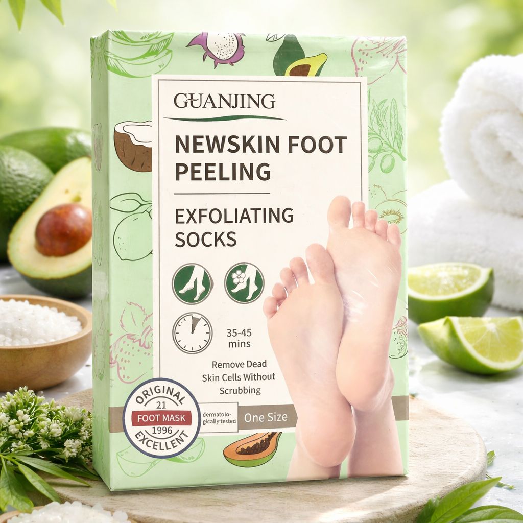 Tất Lột Da Chân GUANJING NewSkin Foot Peeling – Loại Bỏ Da Chết, Làm Mềm Gót Chân