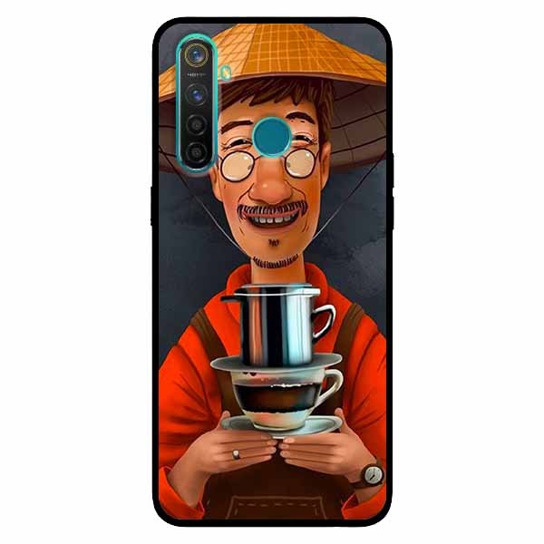 Ốp cường lực dẻo đen dành cho oppo realme 5 5s 5i mẫu cà phê phin