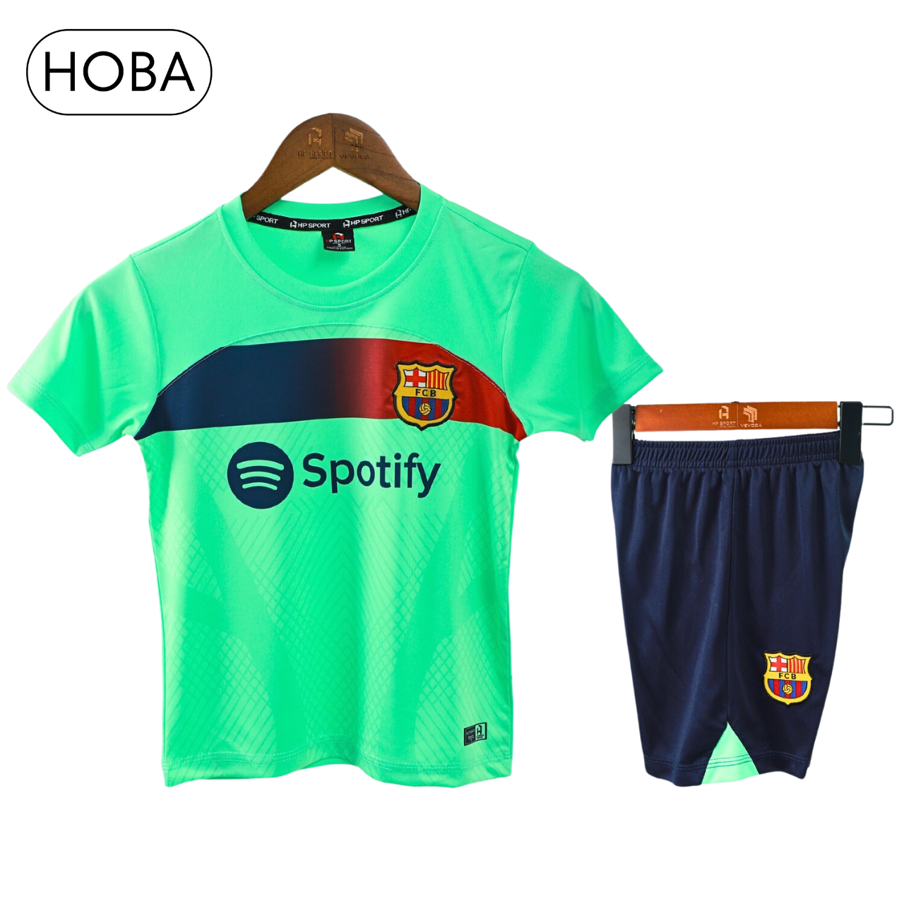 Bộ quần áo bóng đá trẻ em đồ đá banh trẻ em CLB Barcelona Barca