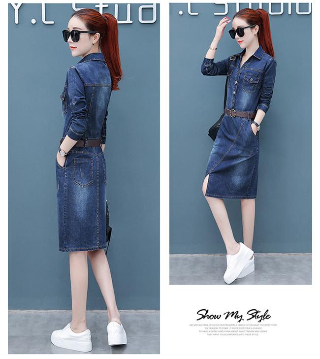 [HCM]ĐẦM JEAN BODY XẺ TÀ THỜI TRANG - LV1938