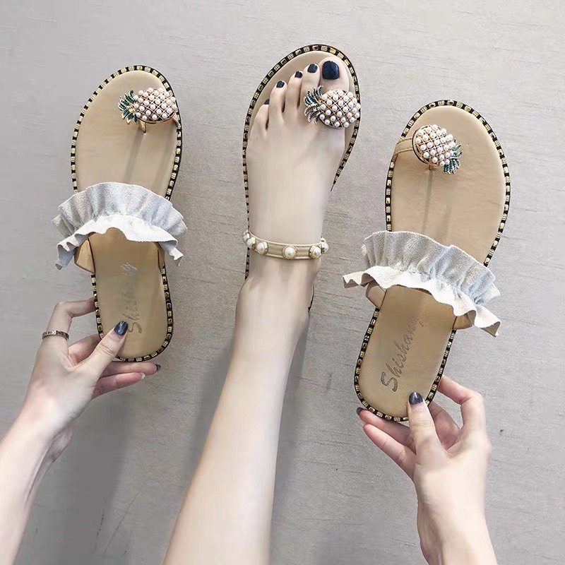 Dép Xỏ Ngón Họa Tiết Hình Quả Dứa