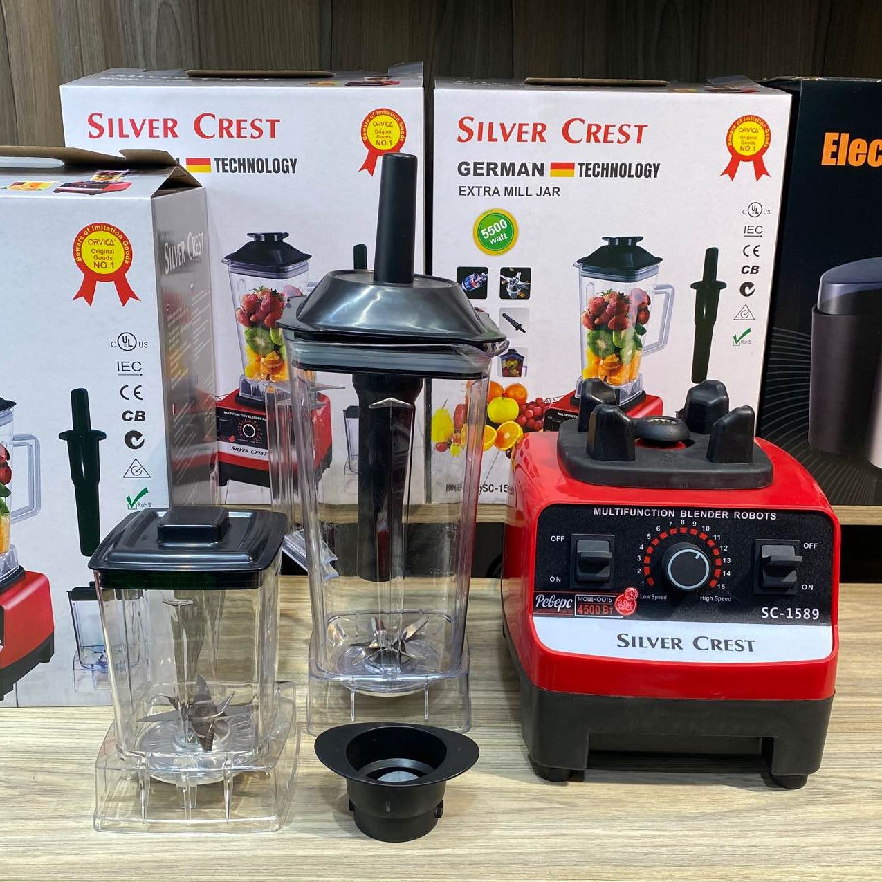 (2 CỐI - 5500w ) Máy xay sinh tố công nghiệp SILVER CREST dung tích 2.5 lít - MÁY TIÊU CHUẨN CHÂU ÂU