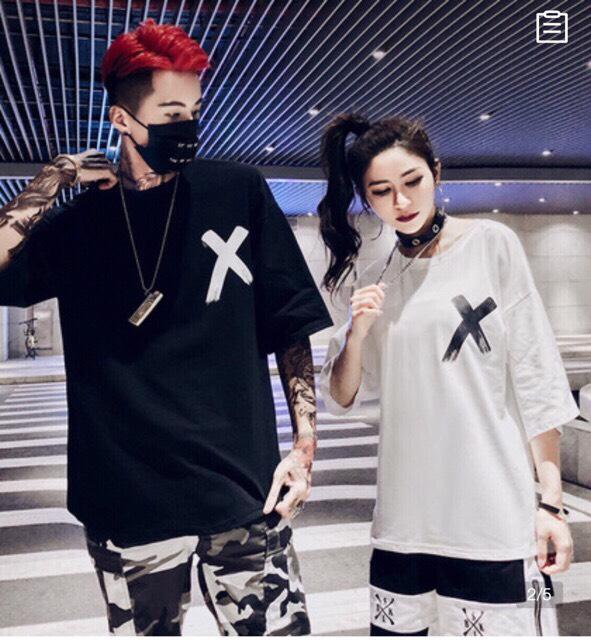 Áo thun tay lửng unisex dấu chéo