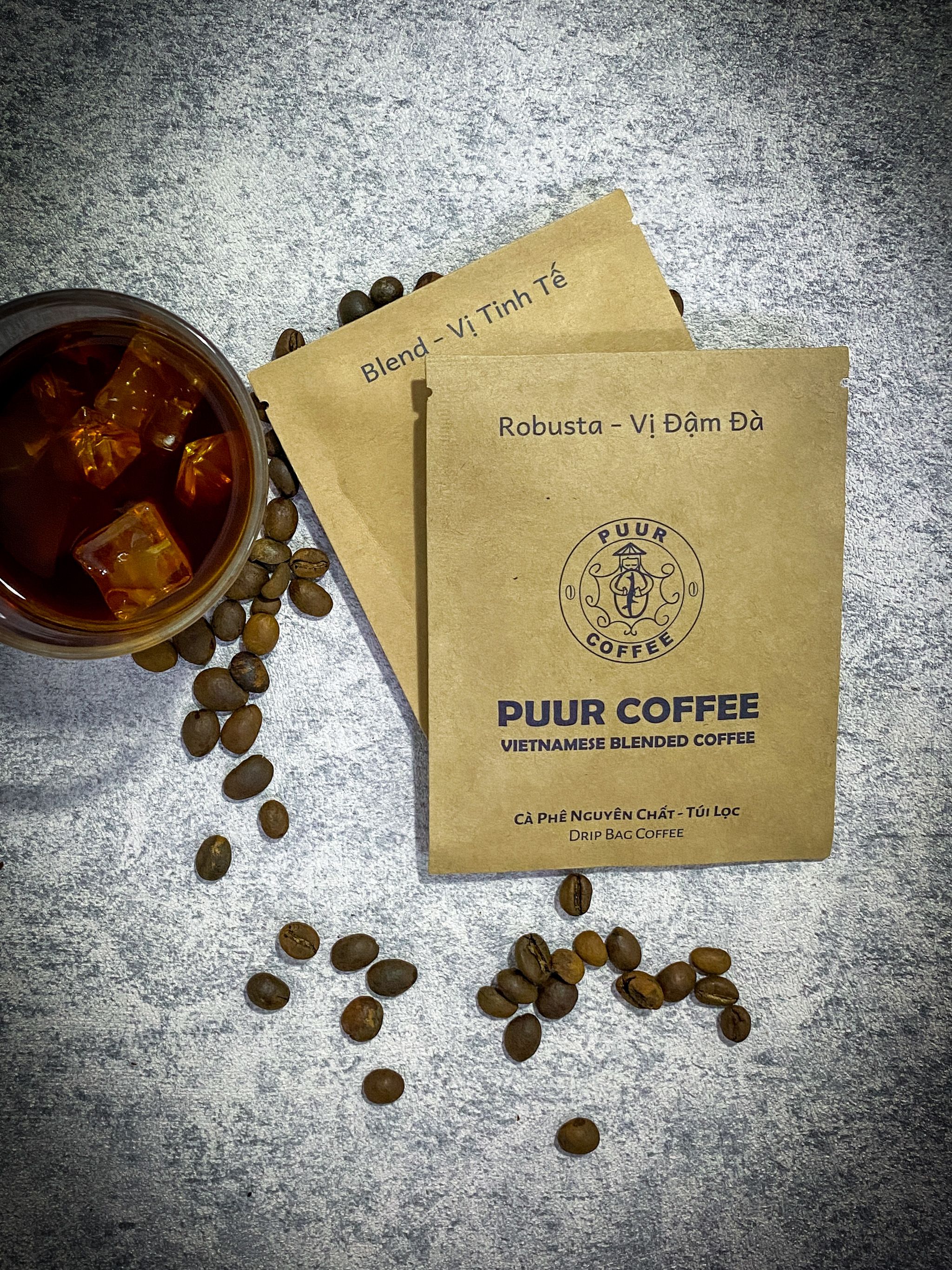 1 gói cà phê phin giấy 10g - robusta nguyên chất