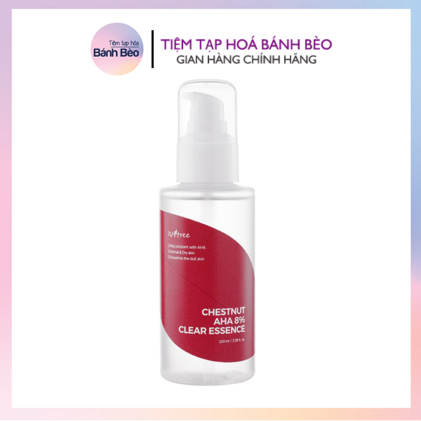 Dung dịch tẩy da chết Isntree Chestnut 8% AHA Clear Essence 100ml