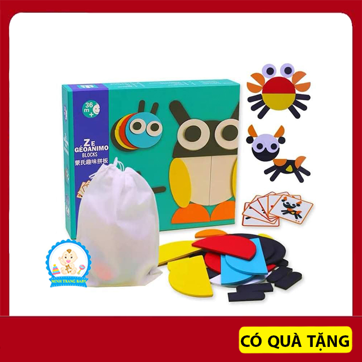 Đồ chơi trẻ em bộ tranh ghép hình Montessori Fun Board rèn luyện tư duy cho bé