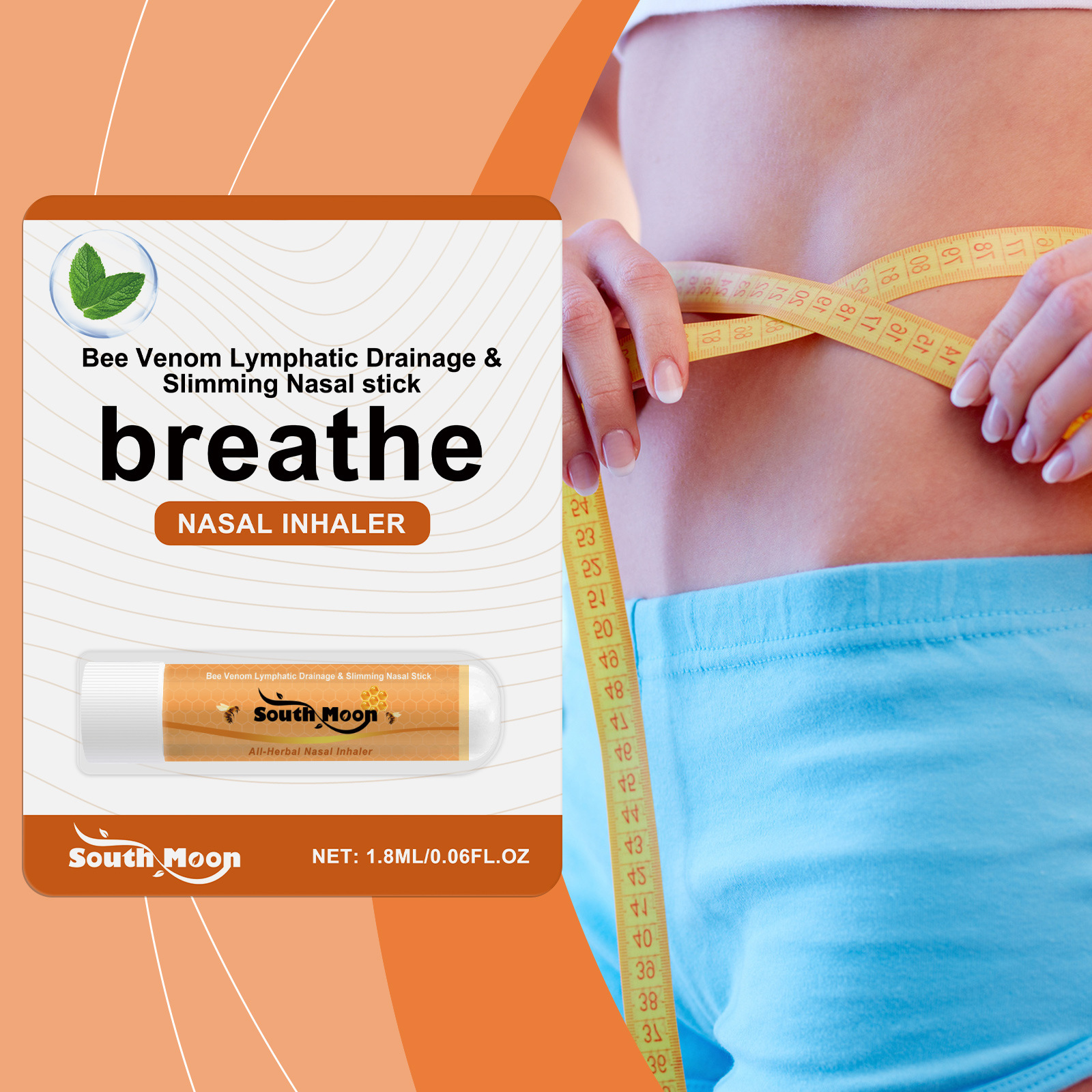 SOUTH MOON  Cleaning Inhaler Tubes   Herbal Blend Portable Compact Nasal Suction Clean and Enjoy Fresh Air
