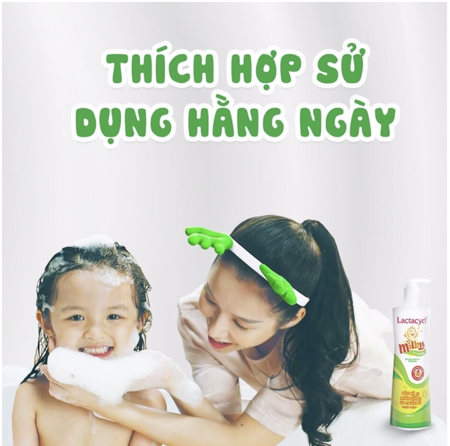 Bộ 2 chai sữa tắm gội lactacyd milky 500ml/chai