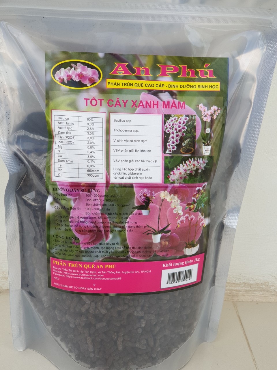Combo 2 gói Phân Trùn Quế Viên Nén Chuyên Cho Lan 54k