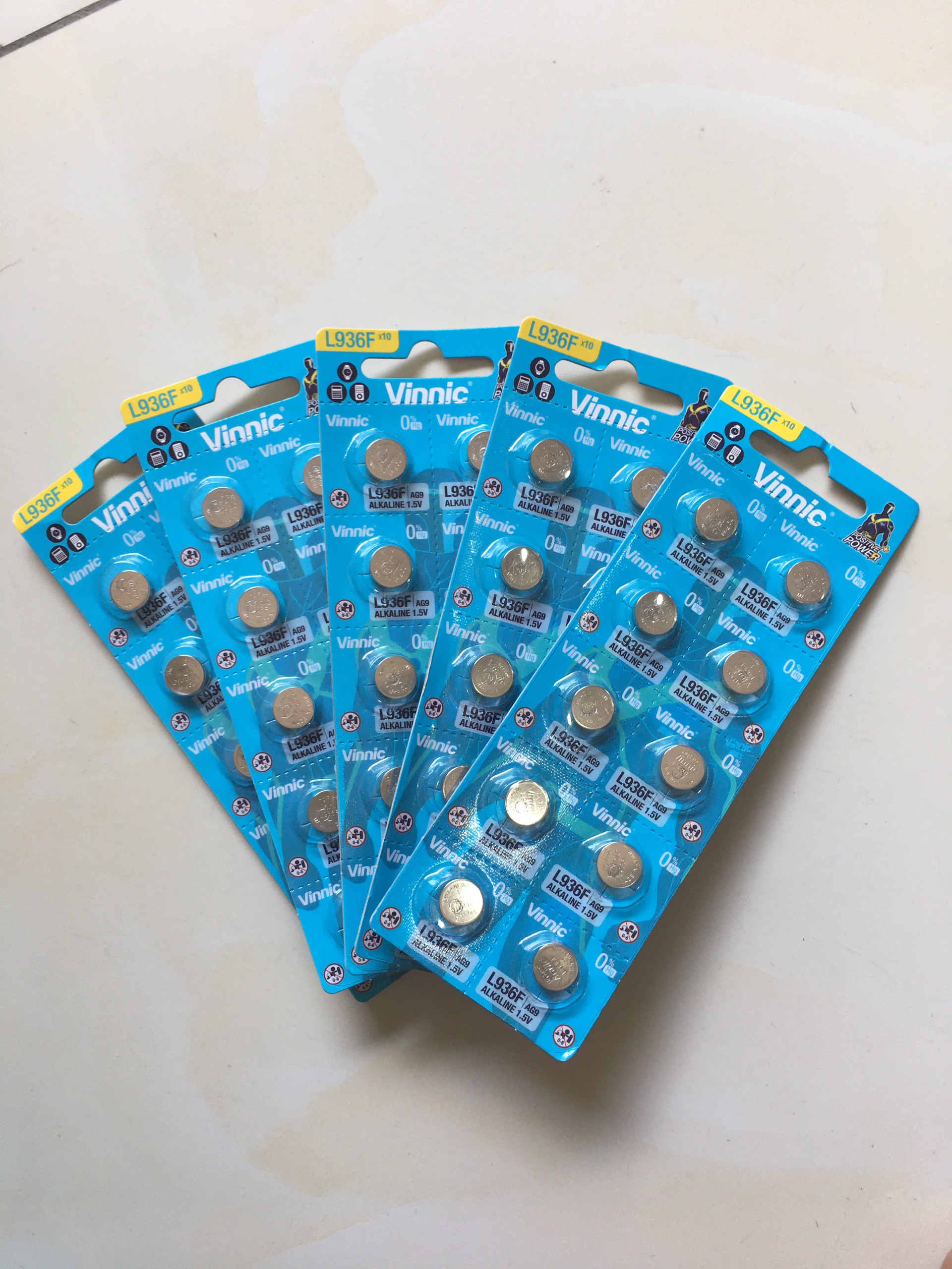 Combo 5 vỉ pin vinnic sr936sw 394 ag9 l936f 936