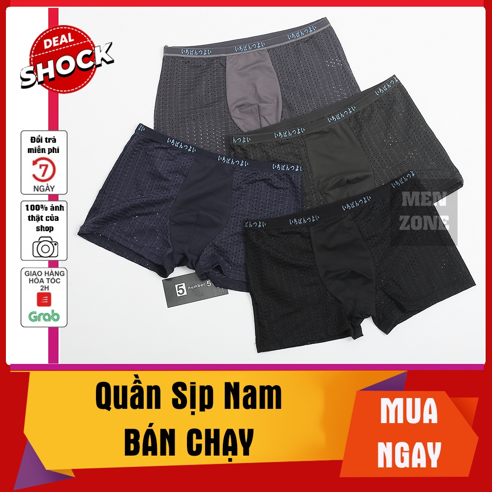 Combo 4 quần sịp đùi nam thông hơi nhật bản có size lớn