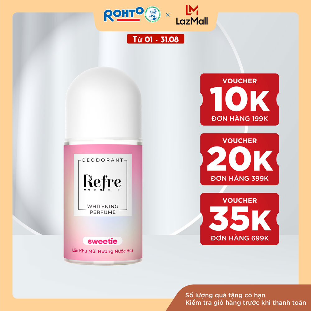 Lăn khử mùi dưỡng trắng hương nước hoa Refre Whitening Perfume Sweetie Hương Ngọt Ngào (40ml)