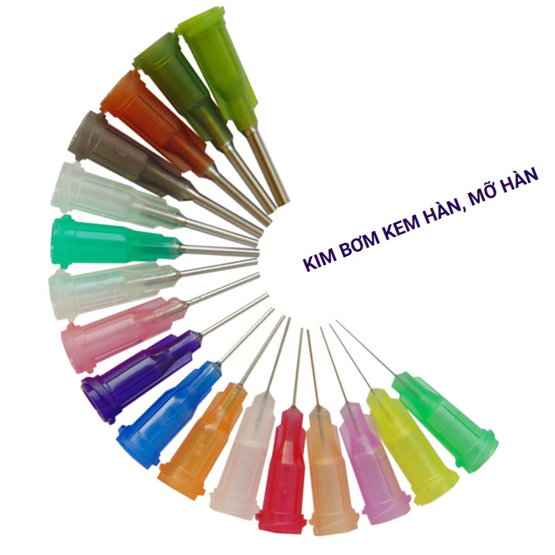 10 cái Kim bơm kem thiếc hàn dán, kim bơm mỡ hàn, bơm keo - Đủ kích cỡ