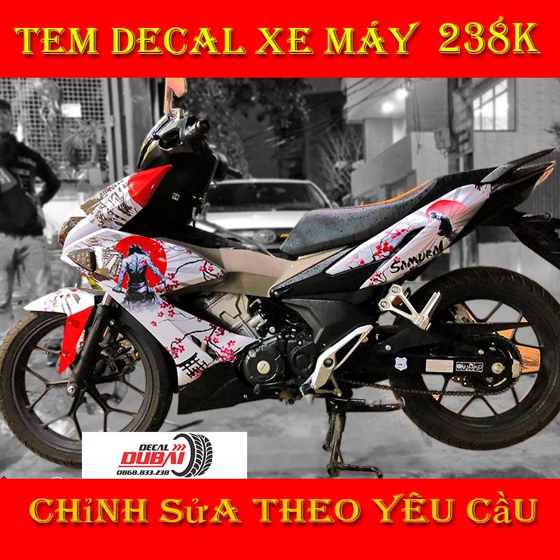 Tem Trùm Winner X Samurai Trắng Đỏ