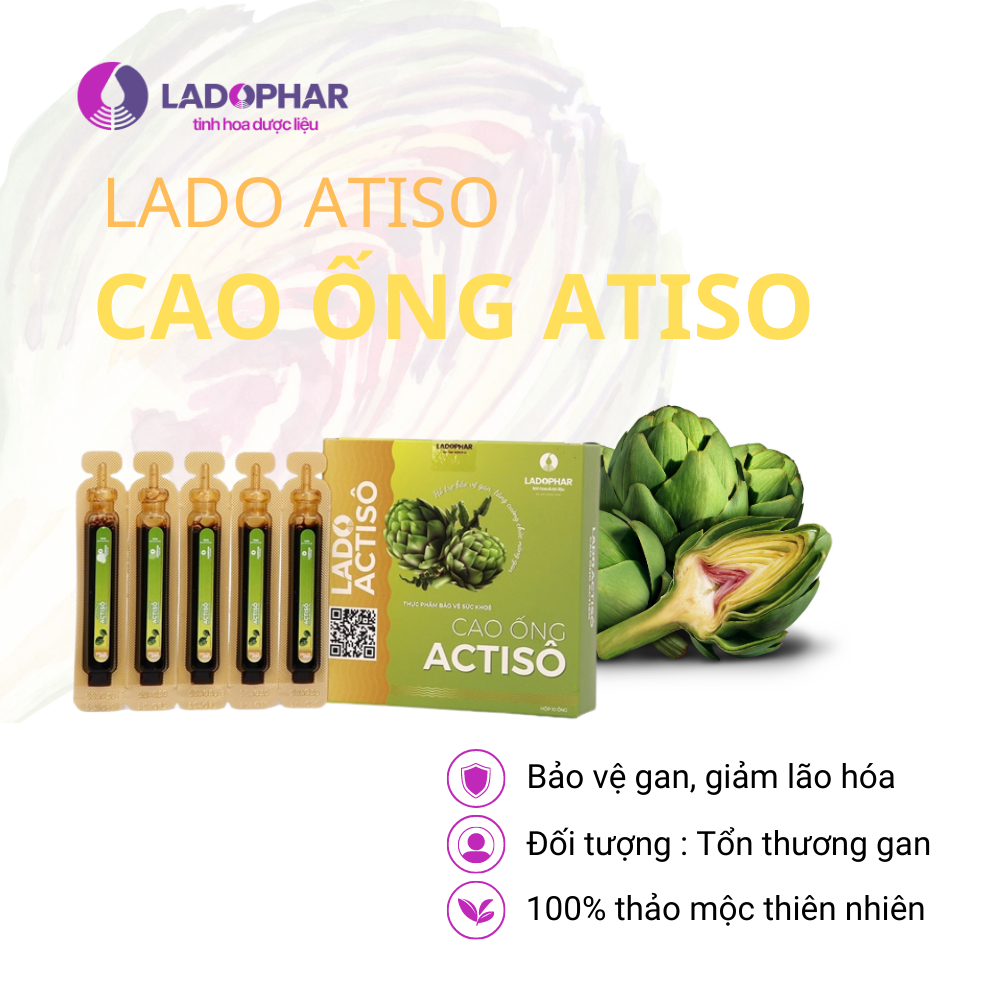 Lado Actiso cao ống Actiso bảo vệ gan thanh nhiệt cơ thể - hộp 10 ống