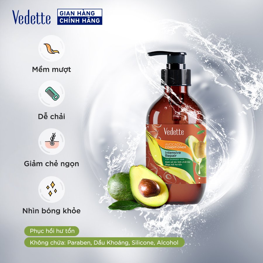 Kem xả tóc vedette tinh chất bơ 400g