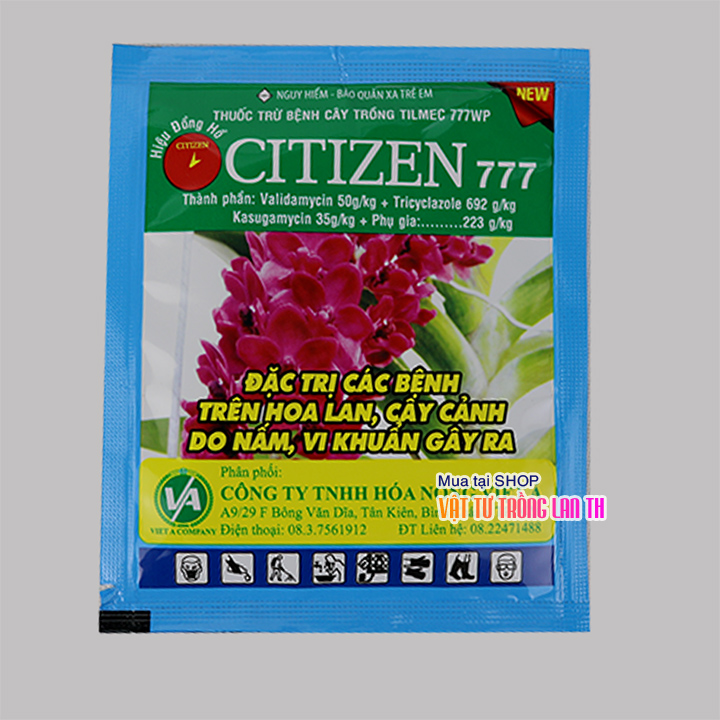 Citizen 777 đặc trừ bệnh do nấm, vi khuẩn cho hoa lan – gói 7g