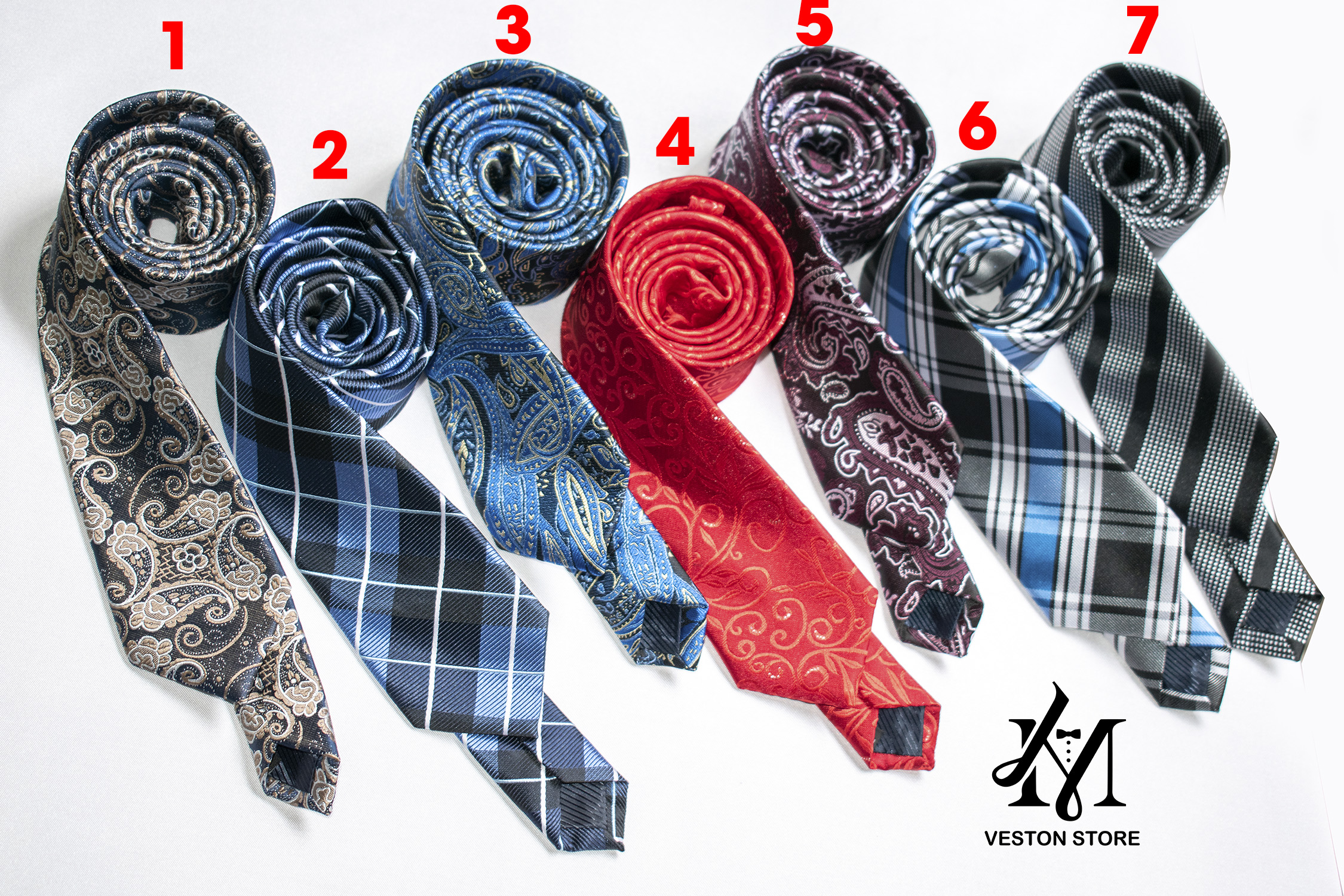 Cà vạt handmake chất liệu vải lụa nhập cao cấp