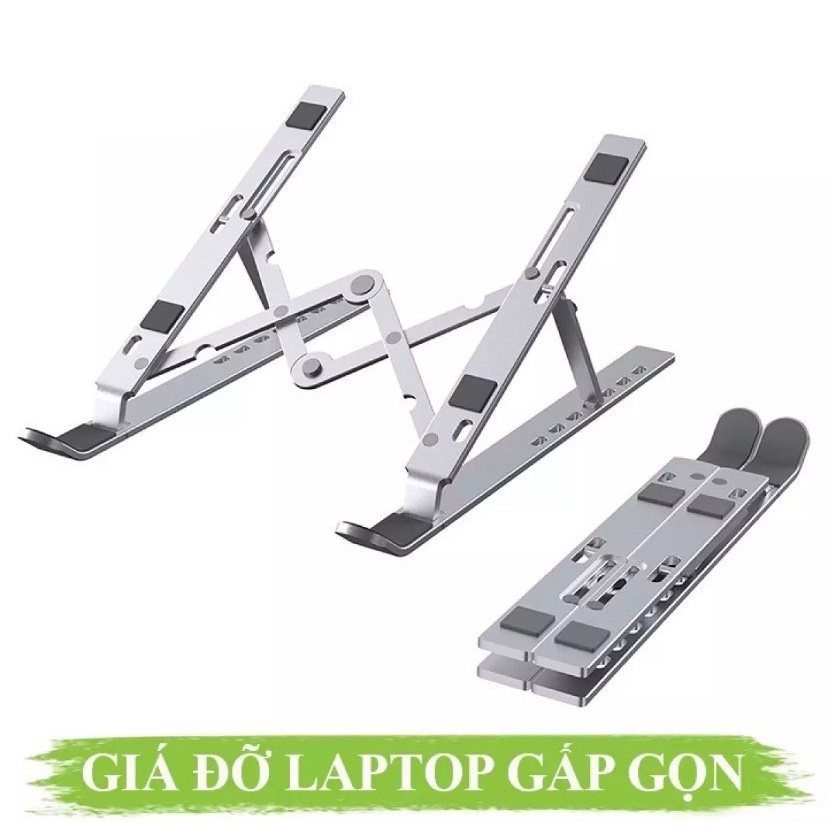 Giá Đỡ Nâng Máy Tính Xách Tay, Laptop, Giá Đỡ Đế Tản Nhiệt Laptop Đa Năng Hàng Cao Cấp Có Thể Điều Chỉnh 6 Cấp Độ Cao Thấp, Gập Lại Dễ Dàng, Chống Rung Tốt.