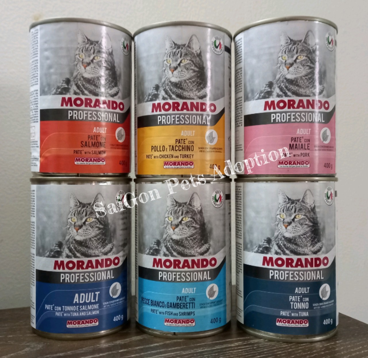 Pate cho mèo morando lon 400g - combo 3 lon