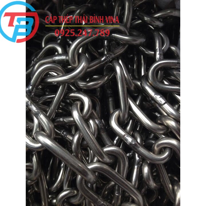 Dây xích inox 304 phi 3, phi 4, phi 5, phi 6, phi 8, phi 10 cáp thép giá sỉ