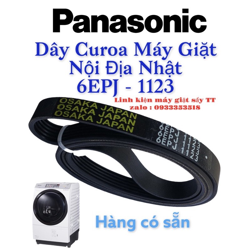 [HCM]Dây curoa 1123 6EPJ - máy giặt cửa ngan Panasonic & National - Nội Địa Nhật