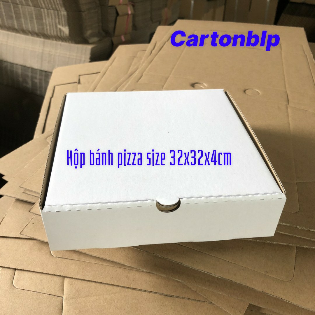 Combo 10 hộp carton đựng bánh pizza size 30x30x4cm