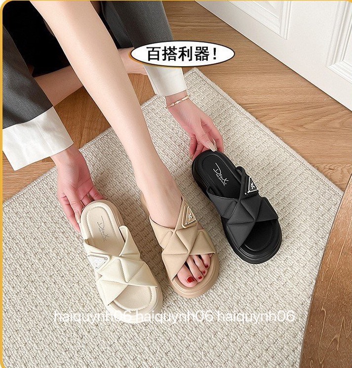 Dép sandal quai chéo sanh chảnh mùa hè dép quai nữ xinh