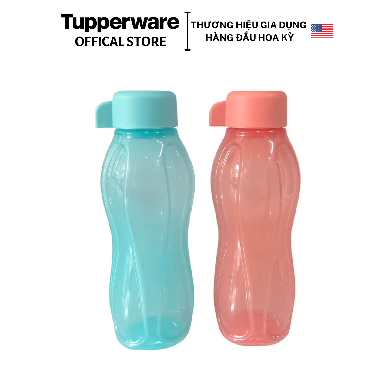 Bình đựng nước Tupperware Eco Bottle 310ml - Bảo hành trọn đời - Nhựa nguyên sinh, an toàn cho sức khỏe