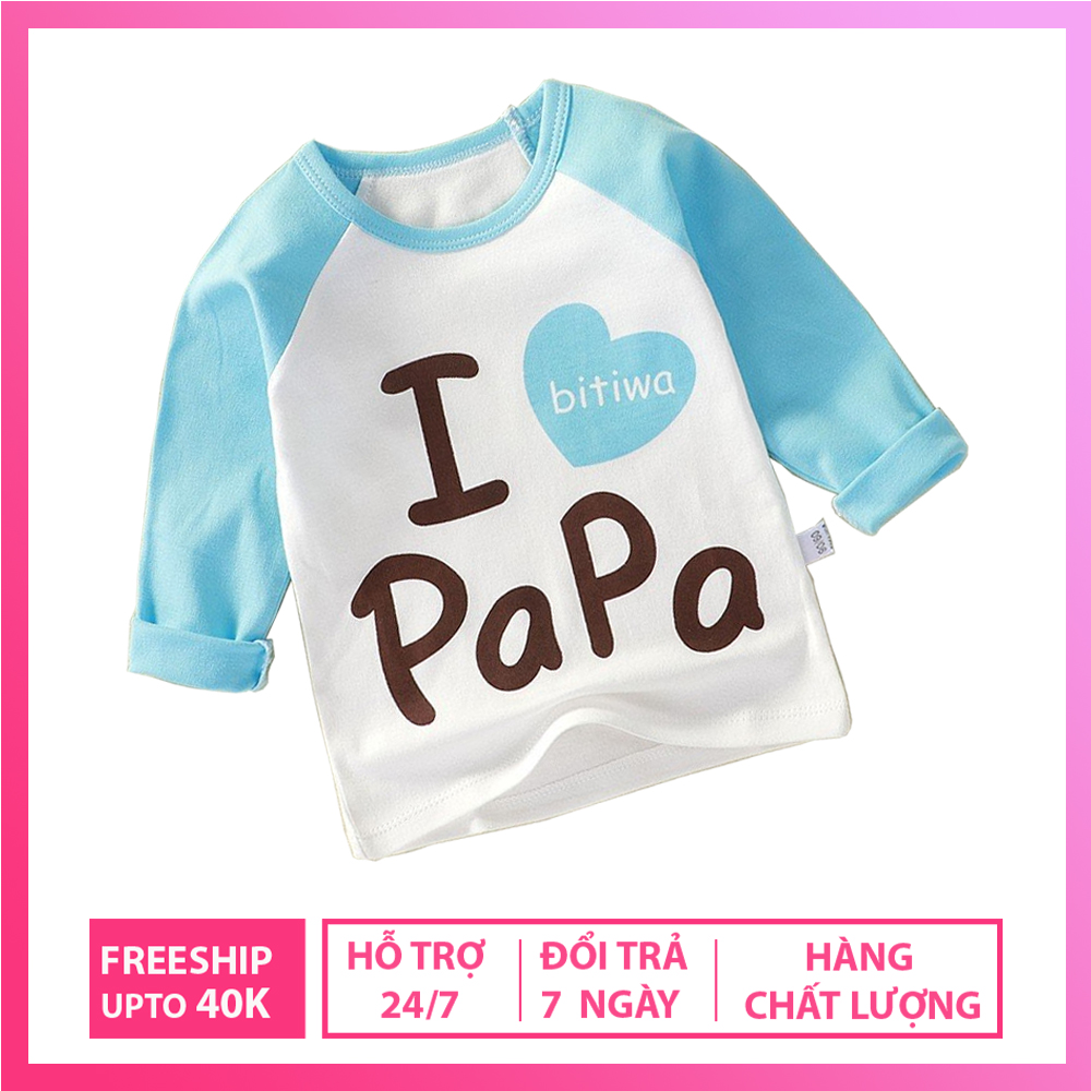 Áo cotton dài tay thu đông cho bé 9-18kg, vải cotton loại đẹp, So So Nice