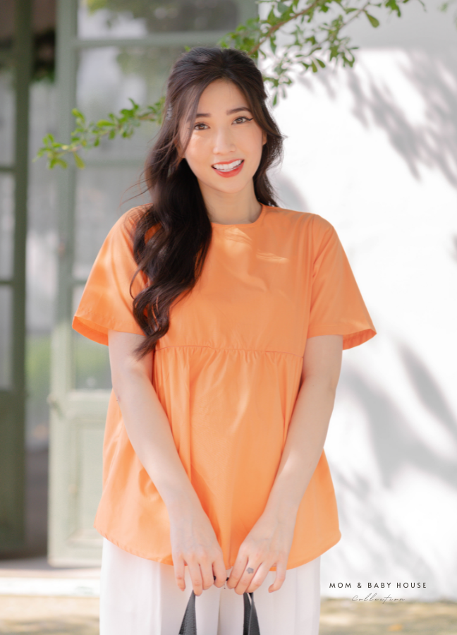 Áo bầu form suông cam cà rốt
