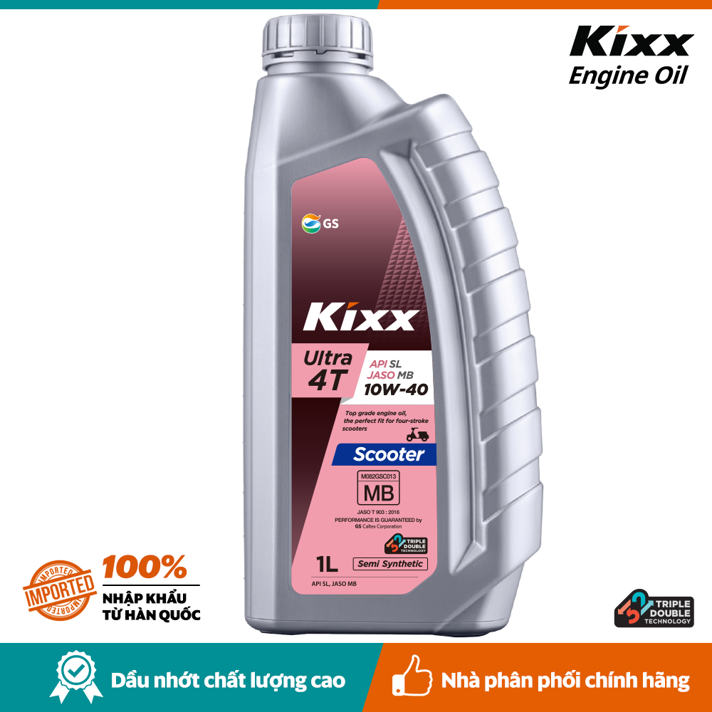 Dầu nhớt xe tay ga kixx ultra 4t scooter sl 10w-40 1l