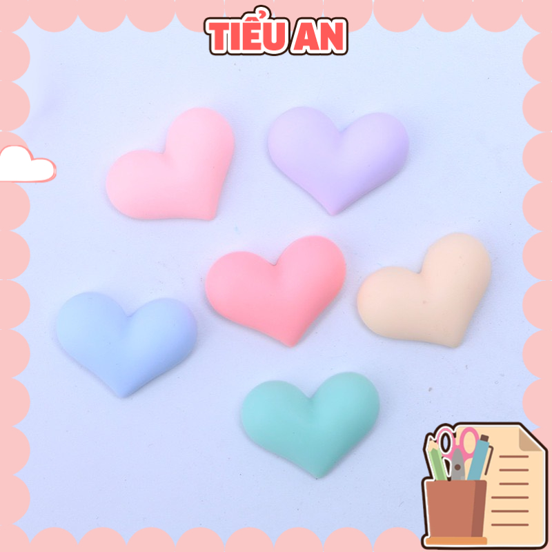 Charm slime/ Dụng Cụ Charm Trang Trí Trái Tim Màu Pastel
