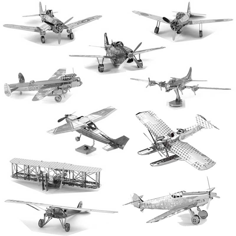 Mô hình thép 3D tự ráp các loại máy bay cánh quạt trước