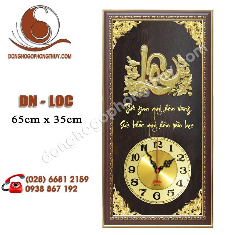[HCM]ĐỒNG HỒ GỖ PHÙ ĐIÊU CHỮ LỘC