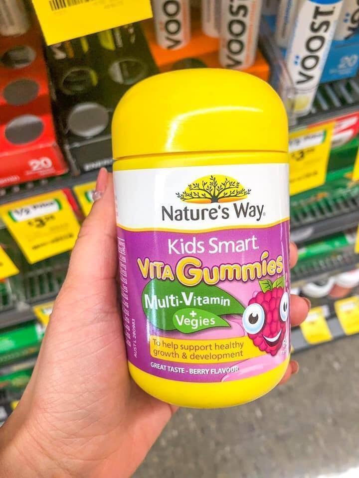 Kẹo dẻo Nature's Way Kids Smart Vita Gummies - vitamin rau quả 60 viên