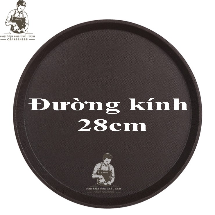Khay bê đồ chống trượt - khay phục vụ 28cm tròn
